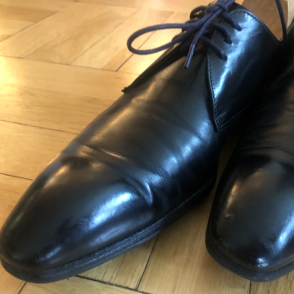 Prada Calzature Uomo black leather shoes
